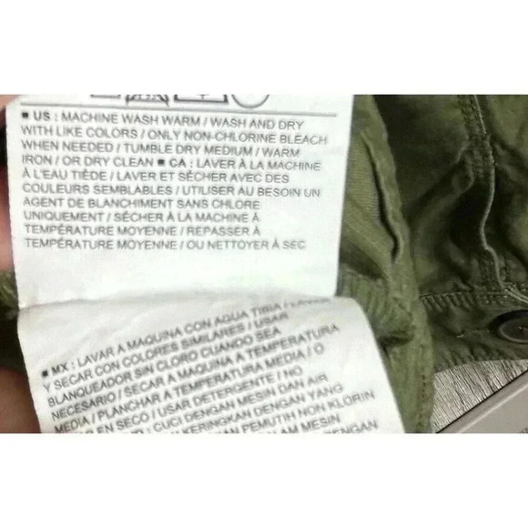 Old Navy Utility Shirt XS Embroidered Olive Green - Picture 5 of 8